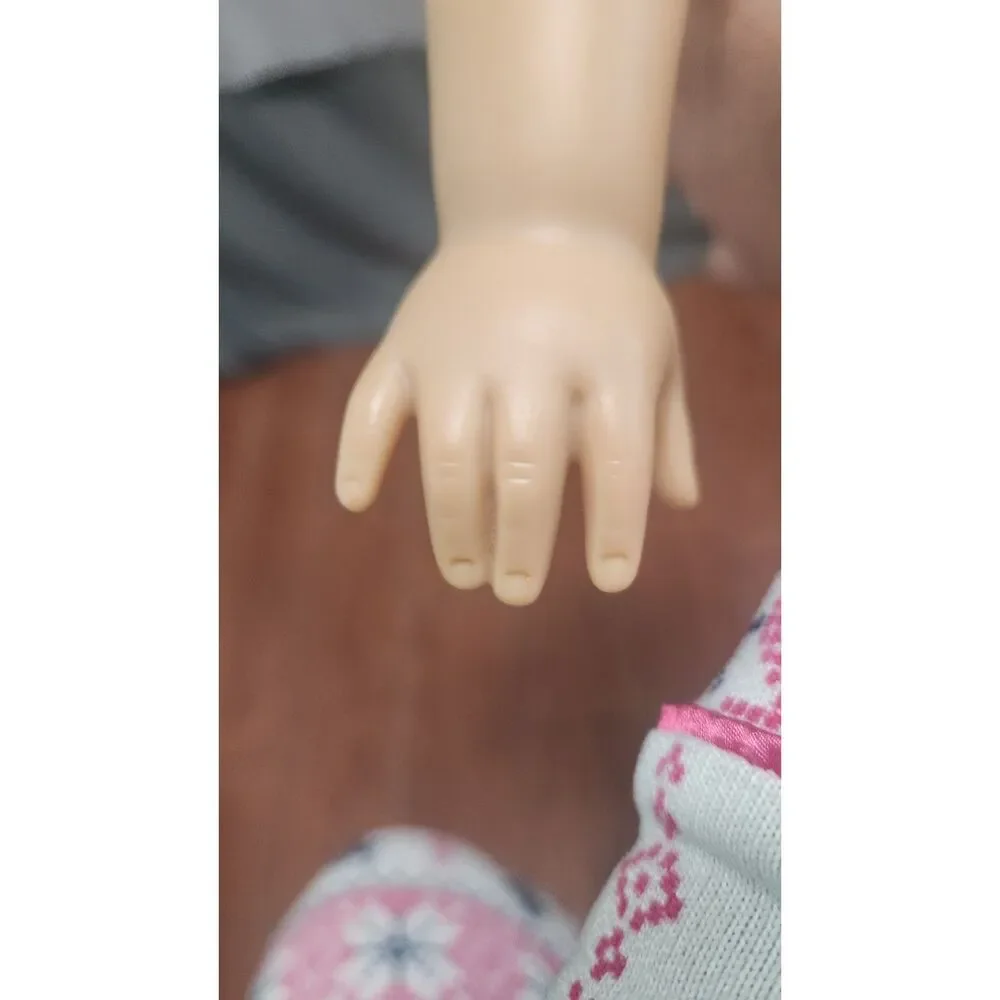 American Girl Doll Courtney Moore 18” Blonde Curly Hair Blue Eyes 80’s w/ Flaws